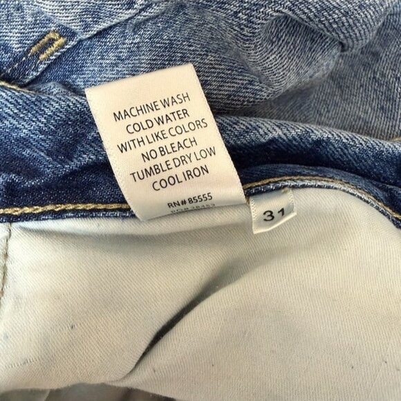 Pistola Womens Cassie Super High Rise Straight Jeans Distressed Size 31 Button - Picture 13 of 13